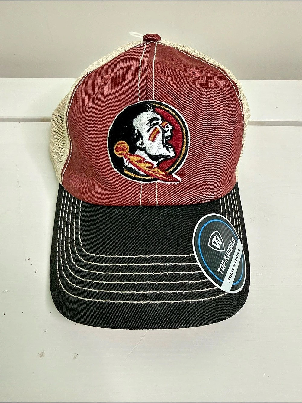 Florida State Seminoles FSU Top of the World Trucker Hat Snapback NWT